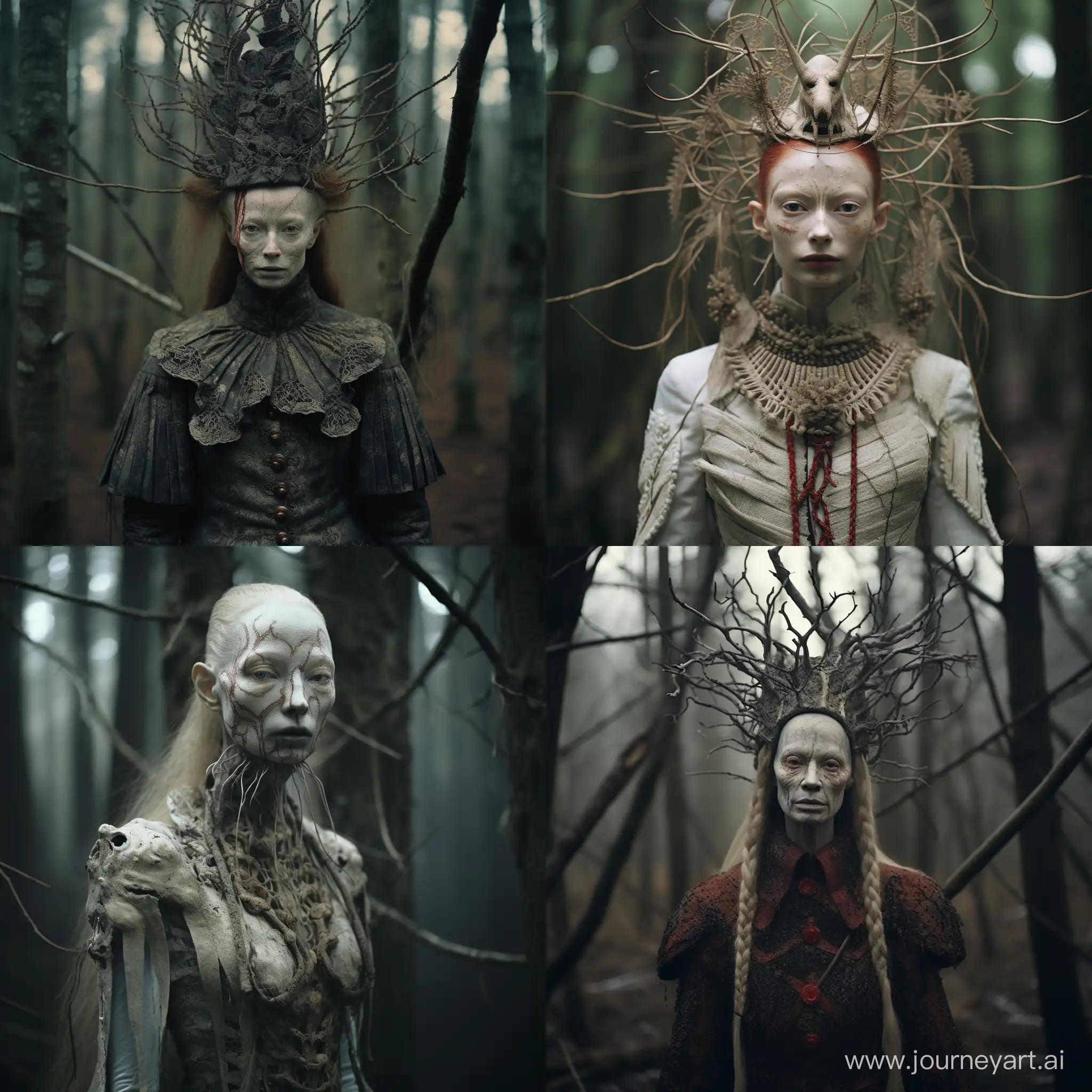 Eerie-UltraRealistic-Portrait-of-Slender-Witch-in-a-Creepy-Forest