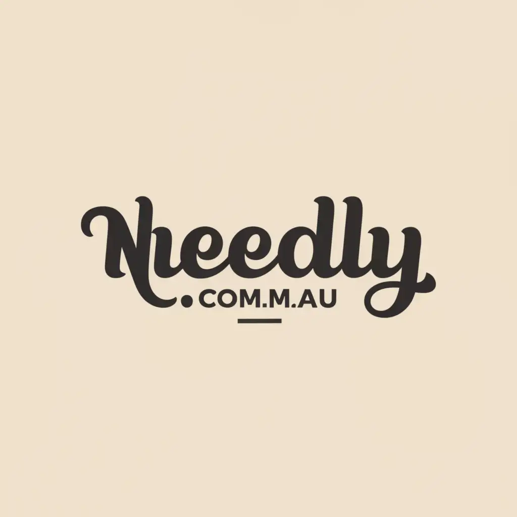 a logo design,with the text "NEEDLY.COM.AU", main symbol:NEEDLY.COM.AU,Minimalistic,clear background
