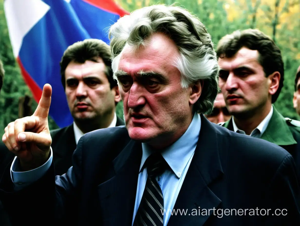 Karadzic-Leading-Serbs-into-Conflict