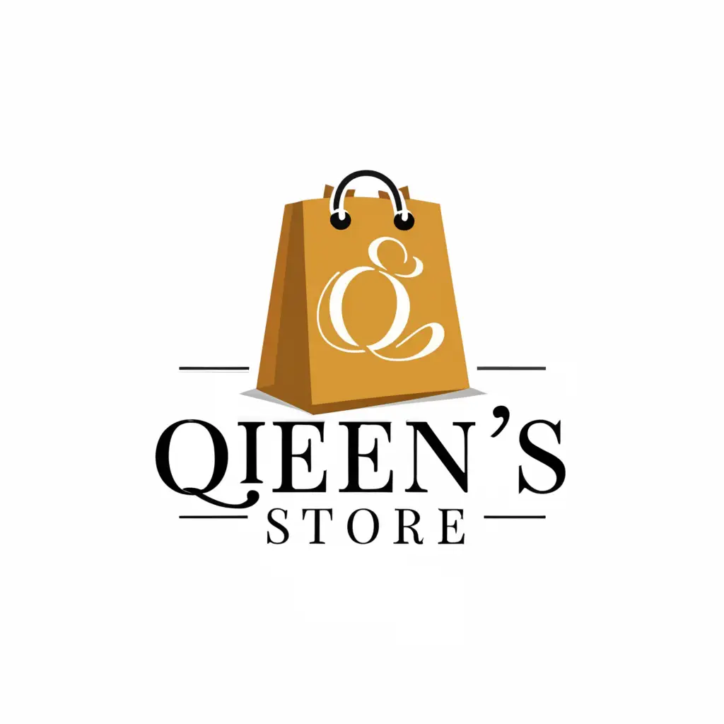 a logo design,with the text "QUEENS store", main symbol:ONLINE SHOP,complex,be used in Retail industry,clear background