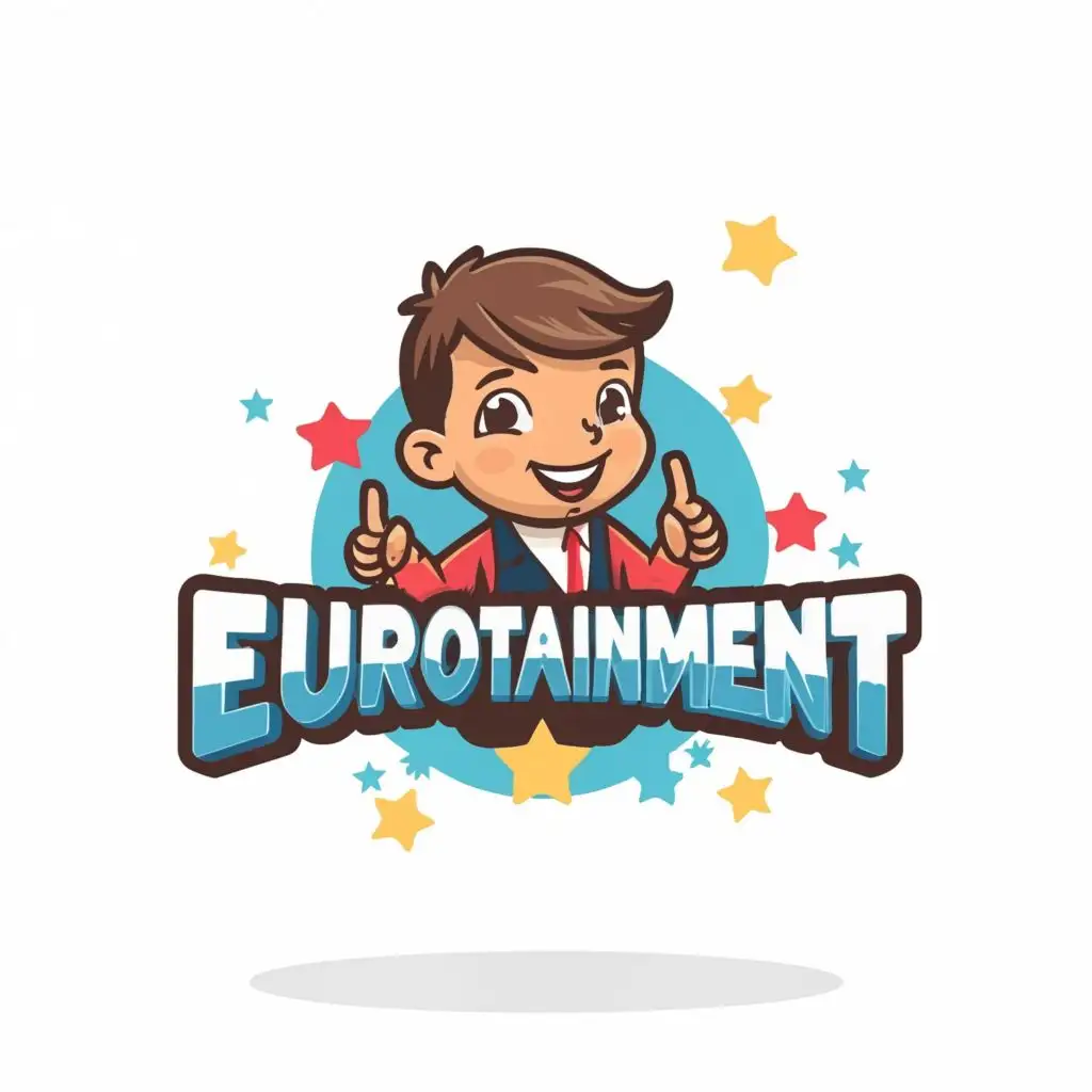 LOGO-Design-For-Eurotainment-Playful-Manager-Kid-with-Typography-for-the-Education-Industry