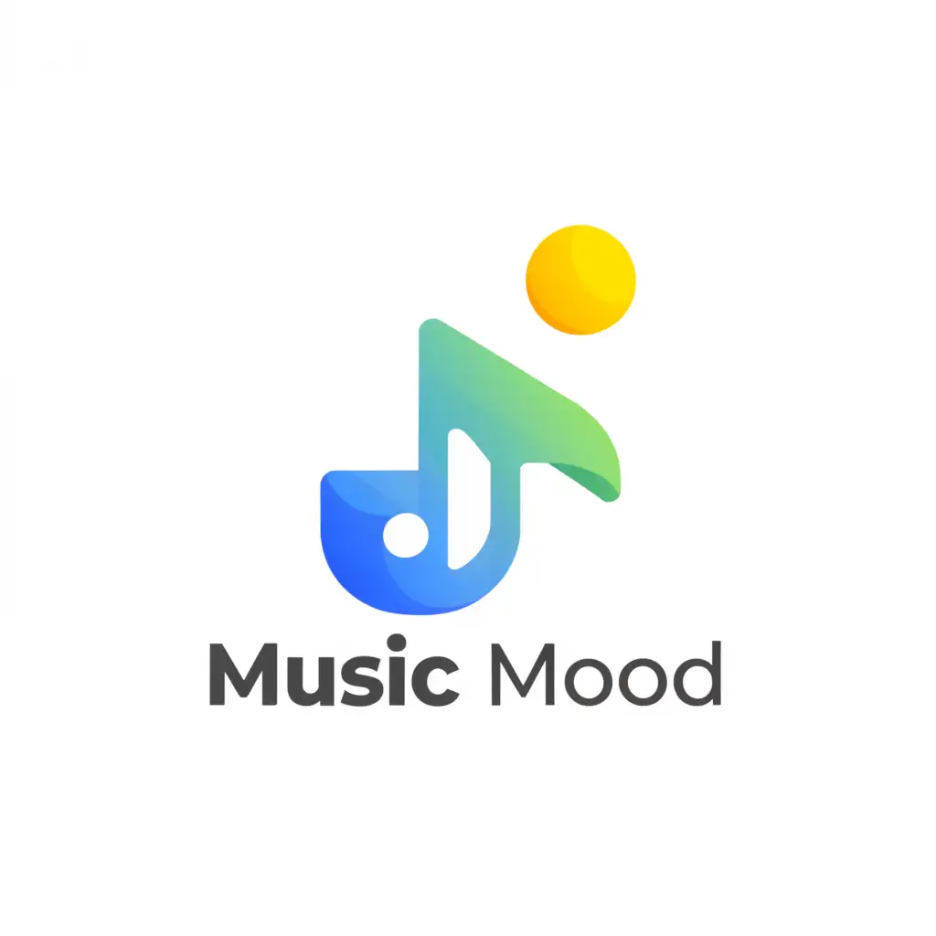 a logo design,with the text " Music Mood", main symbol:logo for a Telegram bot similar to Spotify.,Moderate,clear background