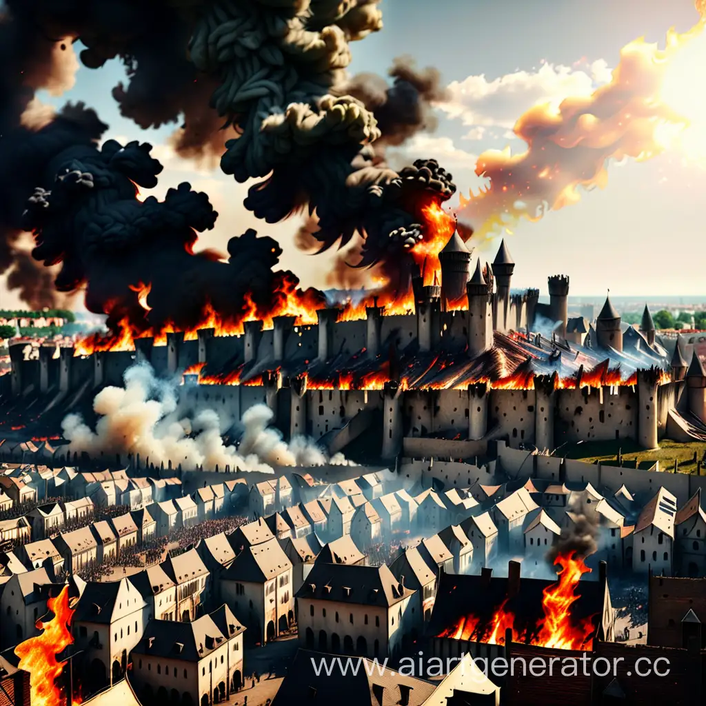 Medieval-City-Engulfed-in-Flames-Catastrophic-Fire-from-Afar