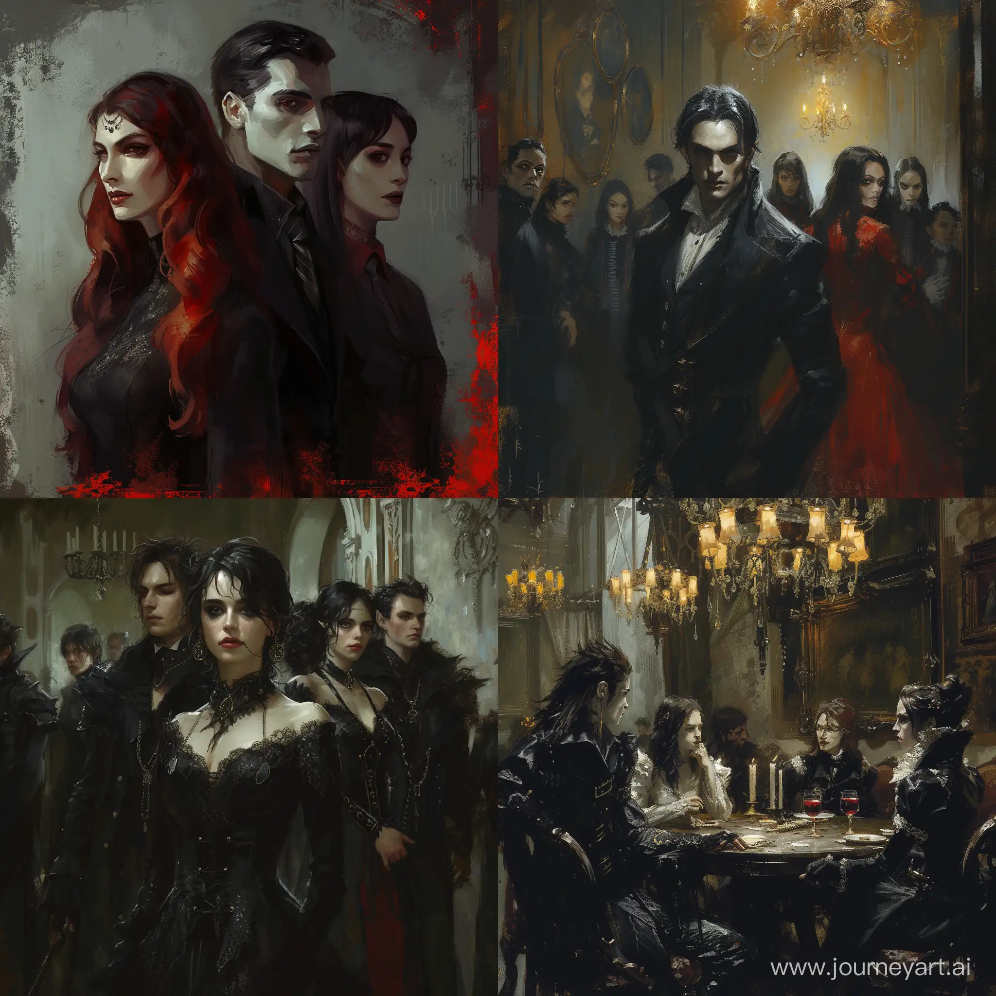 Academy-of-Vampires-Gathering-in-Mysterious-Hall
