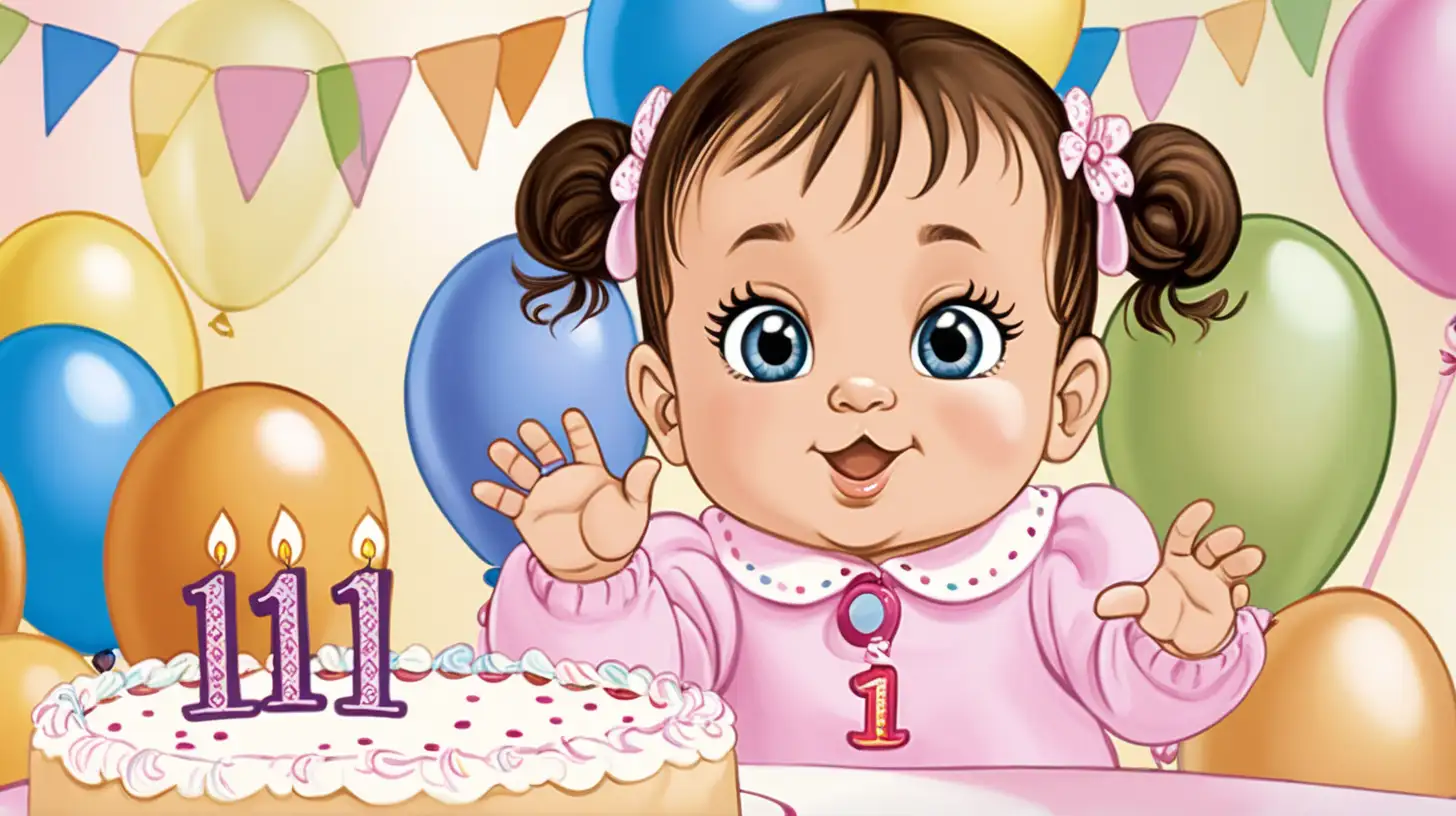 March 3rd 20024. The first year birthday party (1 year old) for a cute baby, Sofia Droulia
