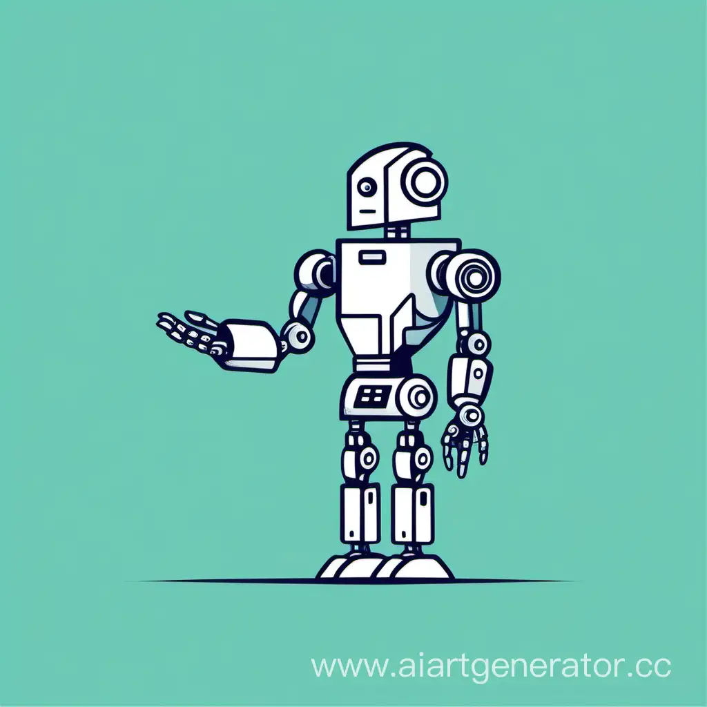 Minimalist-Vector-Robot-Holding-Object