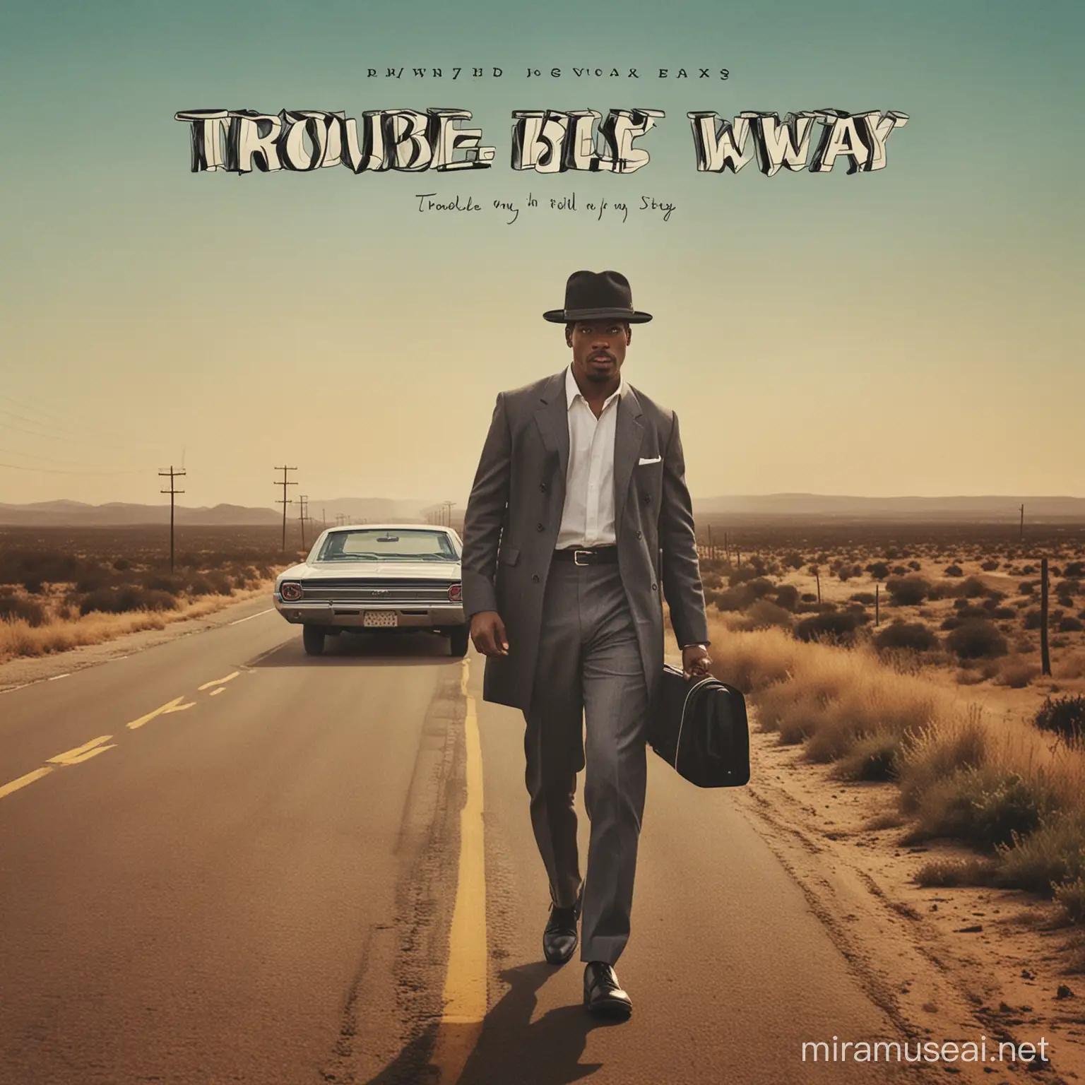 The Album cover for "Trouble In My Way" A underdog story one who just couldnt get it right but who had it all the whole time. .

