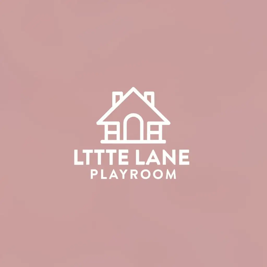 a logo design,with the text "Little Lane Playroom", main symbol:a logo design with the text "Little Lane Playroom"; modern yet fun aesthetic, pastel colors only, featuring a little road and outlined mini houses,Minimalistic,be used in Home Family industry,clear background