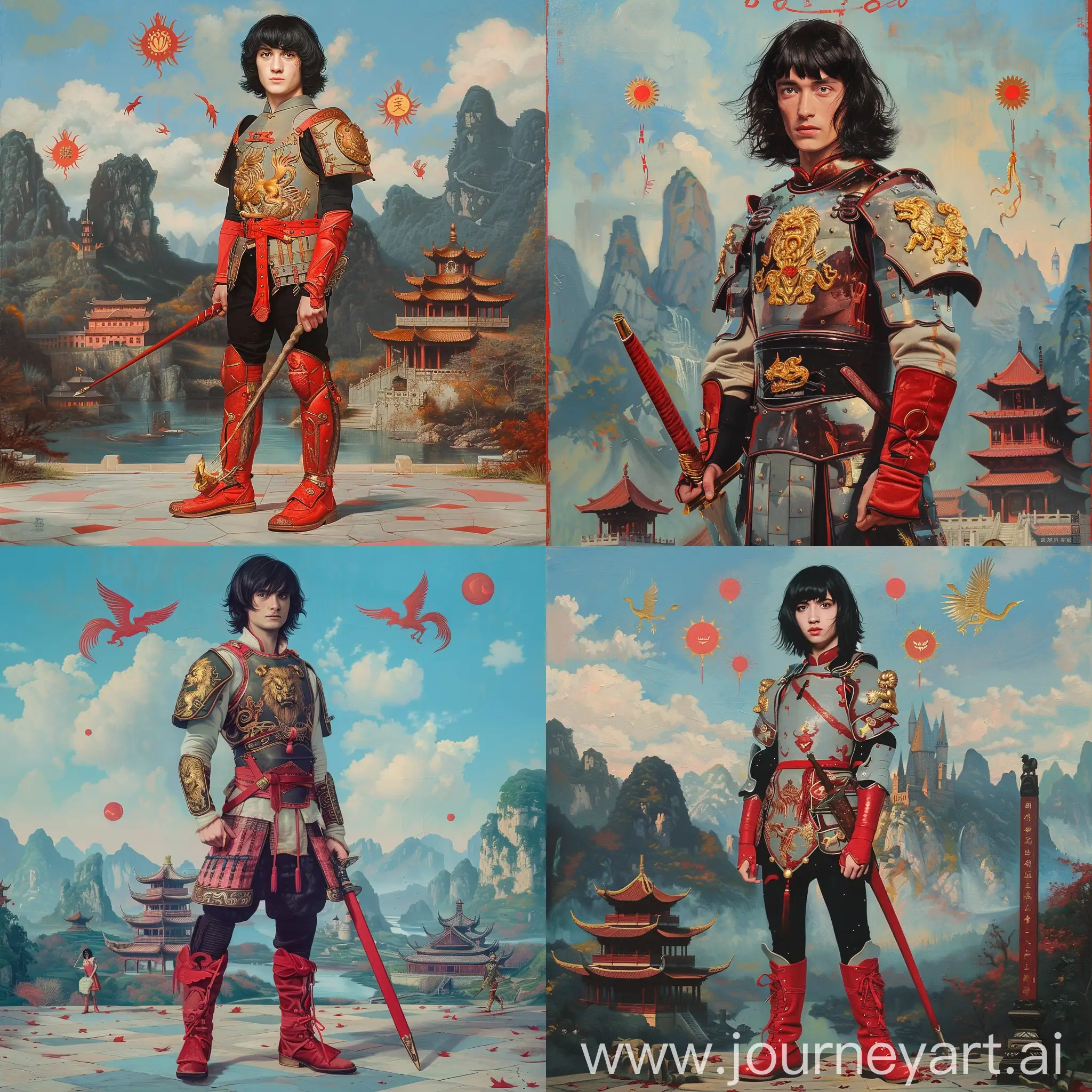 Neville-Londubat-in-Regal-Chinese-Armor-Amidst-Guilins-Serenity