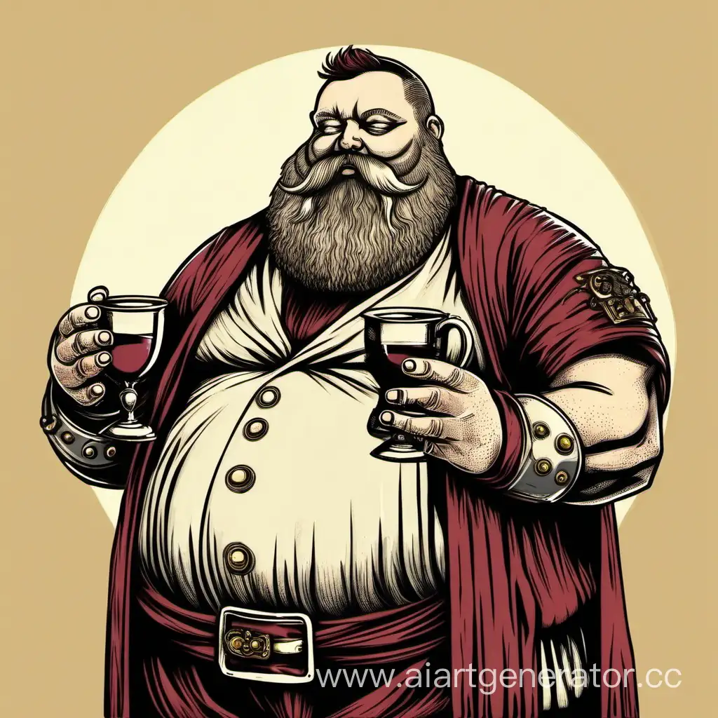 Mighty-Bearded-Warrior-Enjoying-a-Goblet-of-Wine