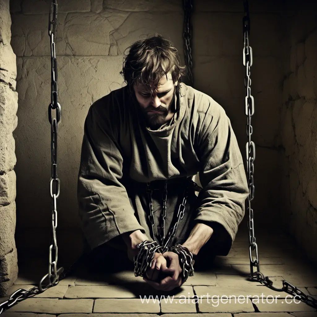 Medieval-Prisoner-in-Chains-Portrait-of-Captivity-and-Despair