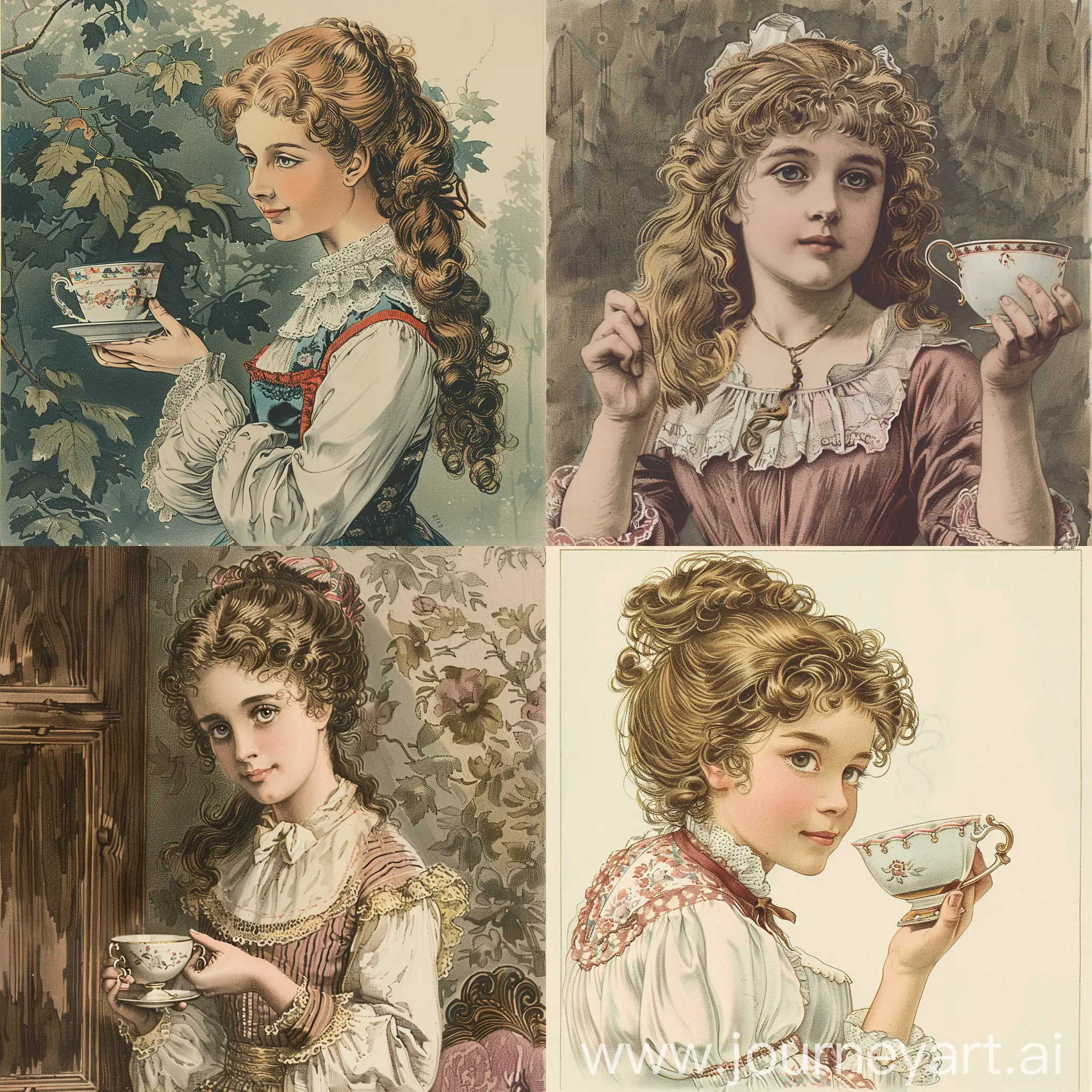 Turgenevs-Novel-Inspired-Portrait-Young-Girl-with-Porcelain-Tea-Cup