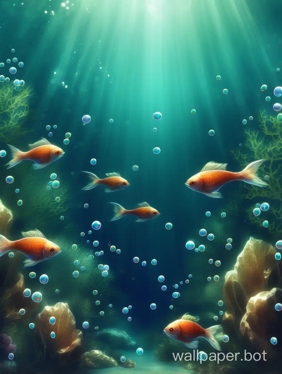 Text : Bhavik
Background : Underwater, Bubbles, Small Fish
Style : Realistic Digital Painting