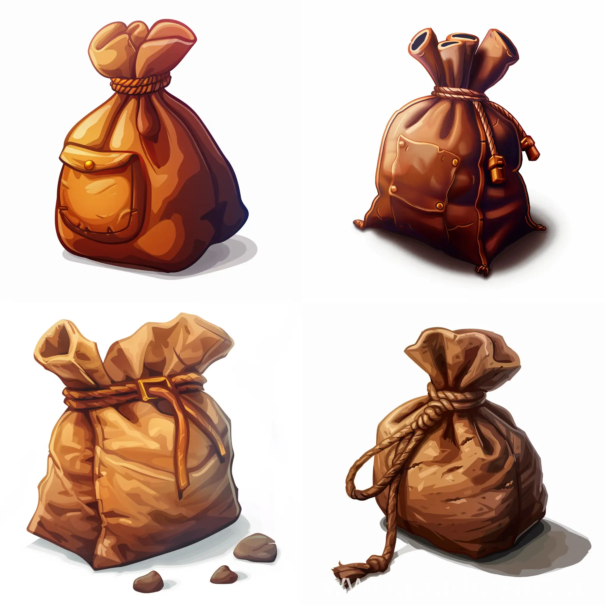 bag icon for an rpg game on white background