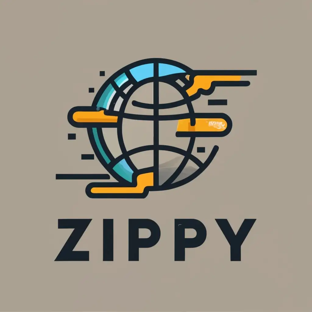 LOGO-Design-For-ZippyGlobe-Rapid-Global-Connectivity-with-Typography-for-Retail-Industry