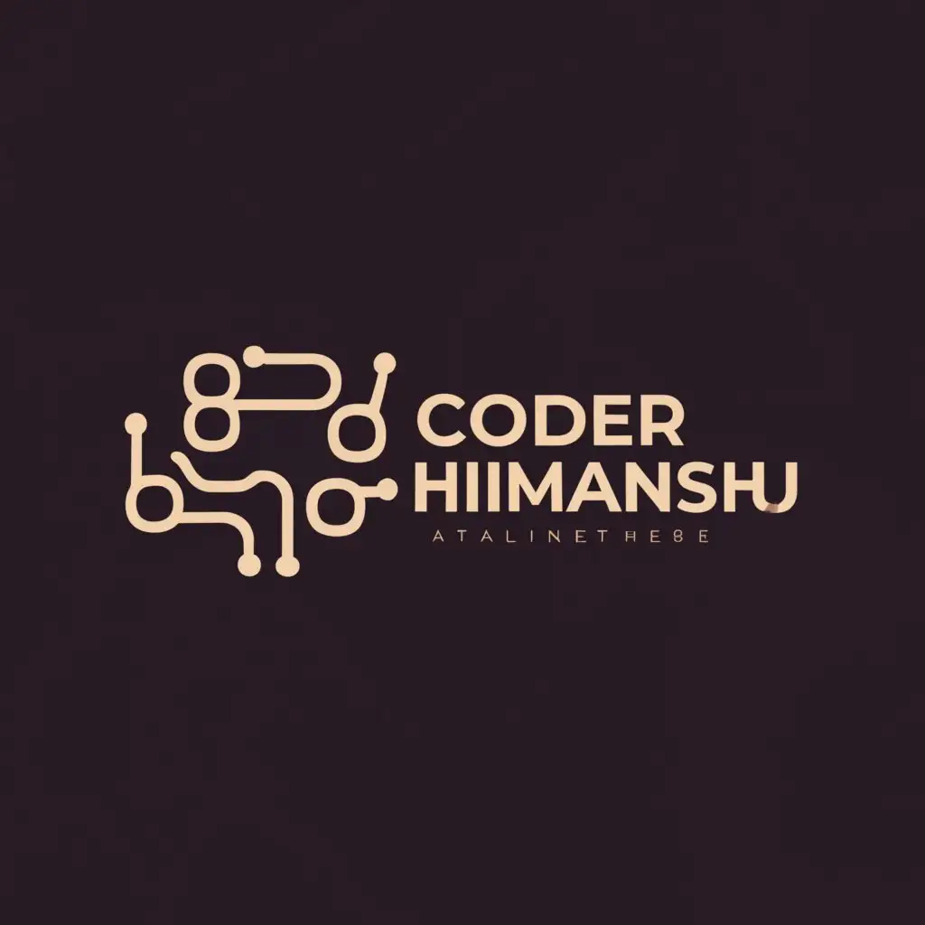 LOGO-Design-For-Coder-Himanshu-Modern-Text-with-Technical-Symbol-for-Internet-Industry