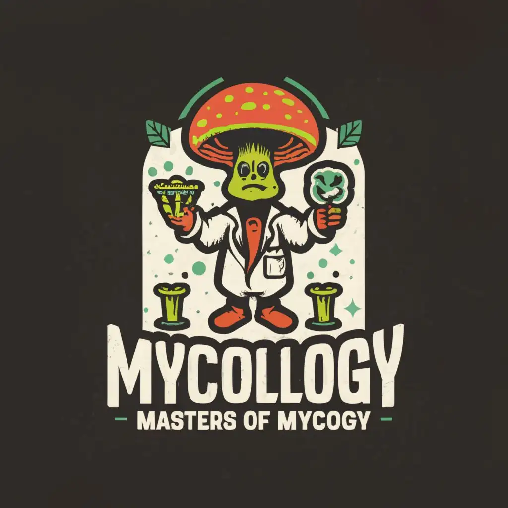 LOGO-Design-For-Masters-of-Mycology-Mushroom-Scientist-with-Mycelium-Agar-Dishes