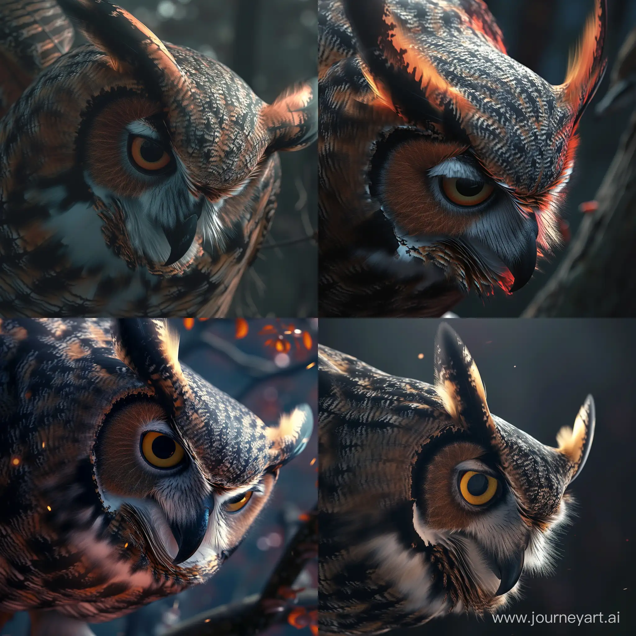 Majestic-Photorealistic-Great-Horned-Owl-in-Dark-Gothic-Fantasy-Art