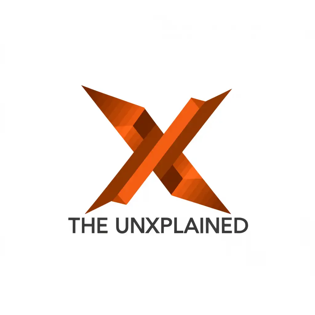 a logo design,with the text "The UnXplained", main symbol:X,Moderate,be used in Entertainment industry,clear background