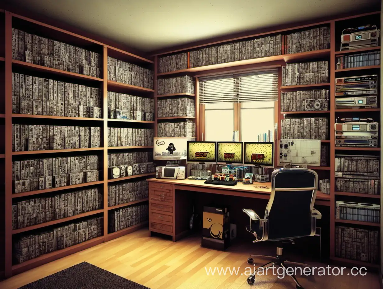 Creative-Geek-Room-with-Futuristic-Decor-and-Gaming-Setup