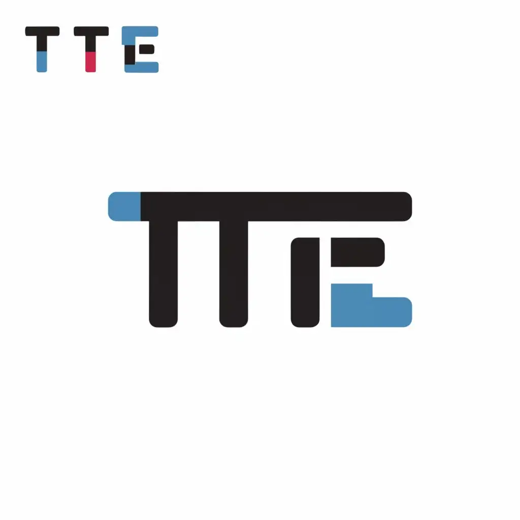 a logo design,with the text "TTE", main symbol:TTE,Minimalistic,be used in Education industry,clear background