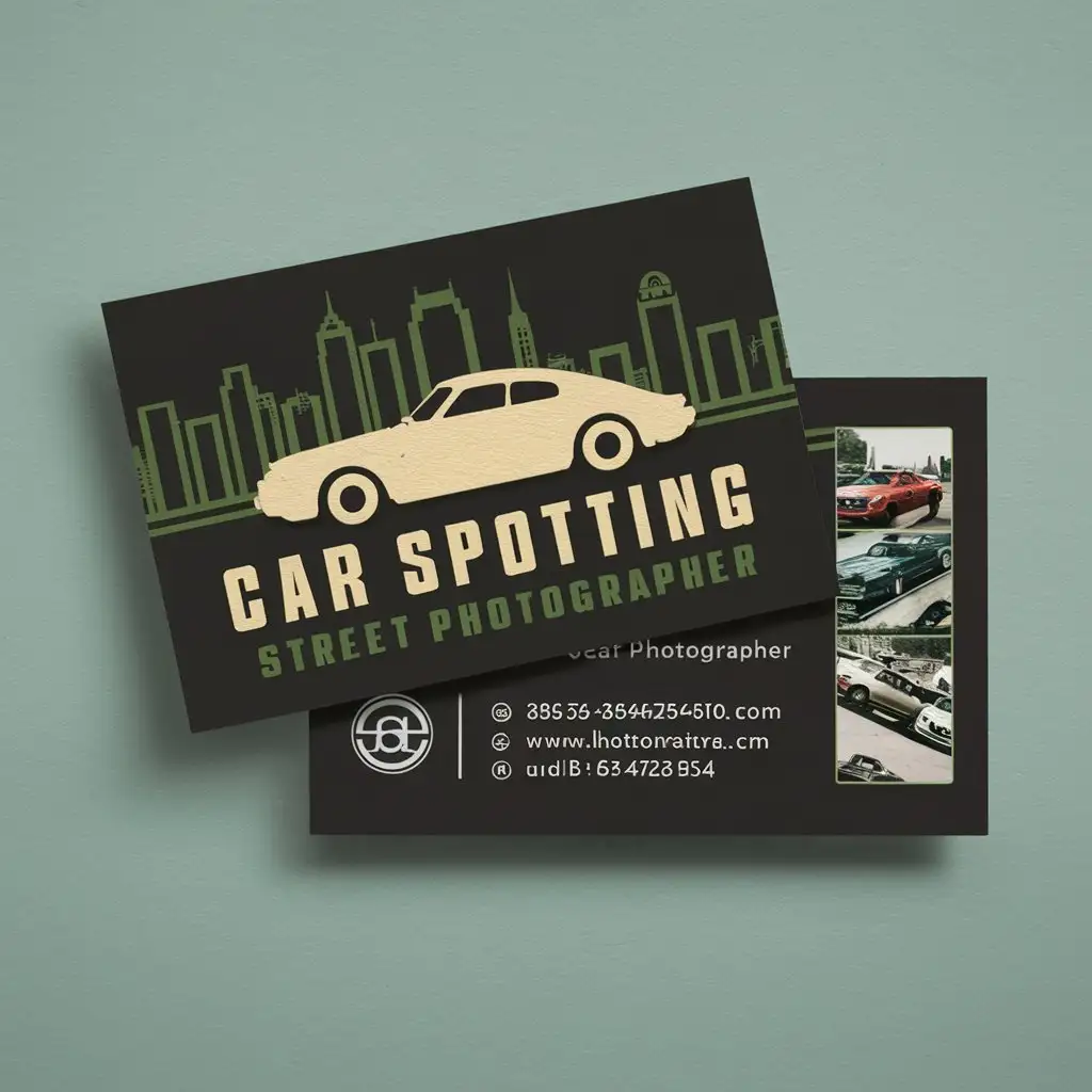 create a business card for a carspotting street photographer