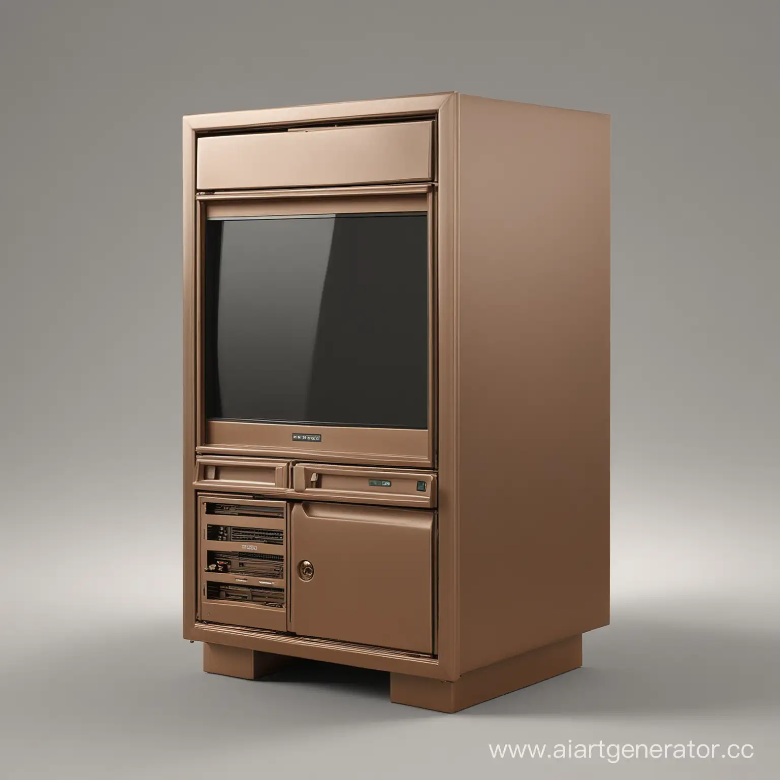 Bronze-Metallic-Computer-Cabinet-without-Background