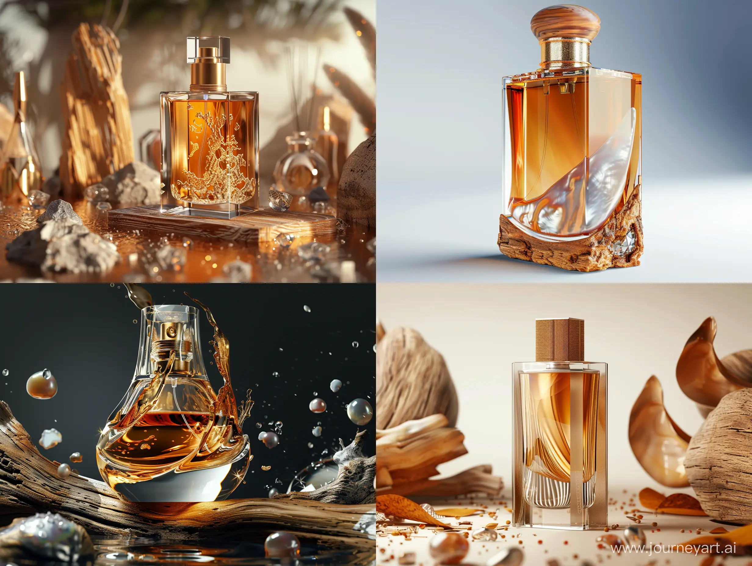 Luxurious-Perfume-Packaging-Photorealistic-Commercial-Photography-with-Premium-Class-Glass-and-Wood-Elements