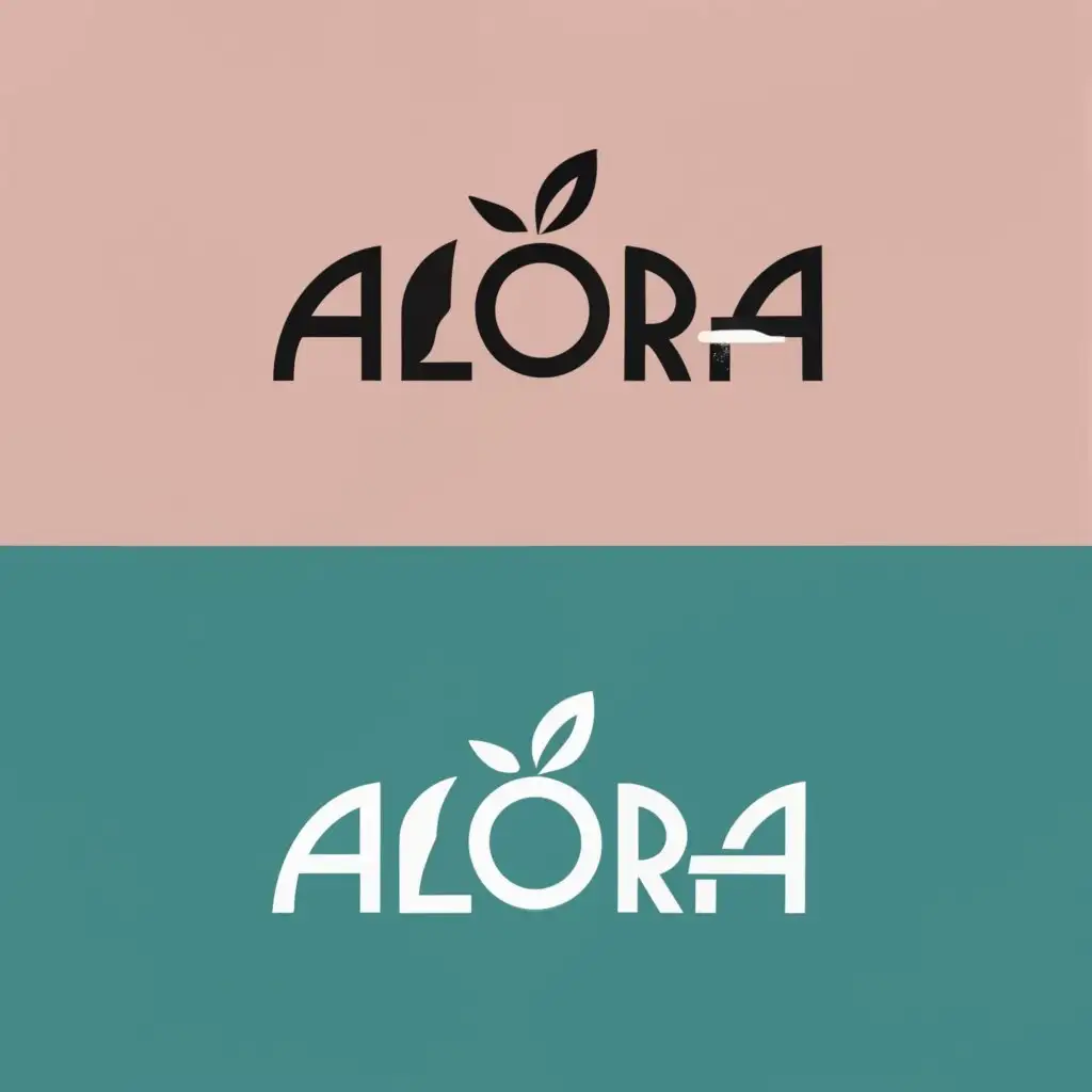 logo, apple, modern, with the text "alora", typography, be used in Travel industry