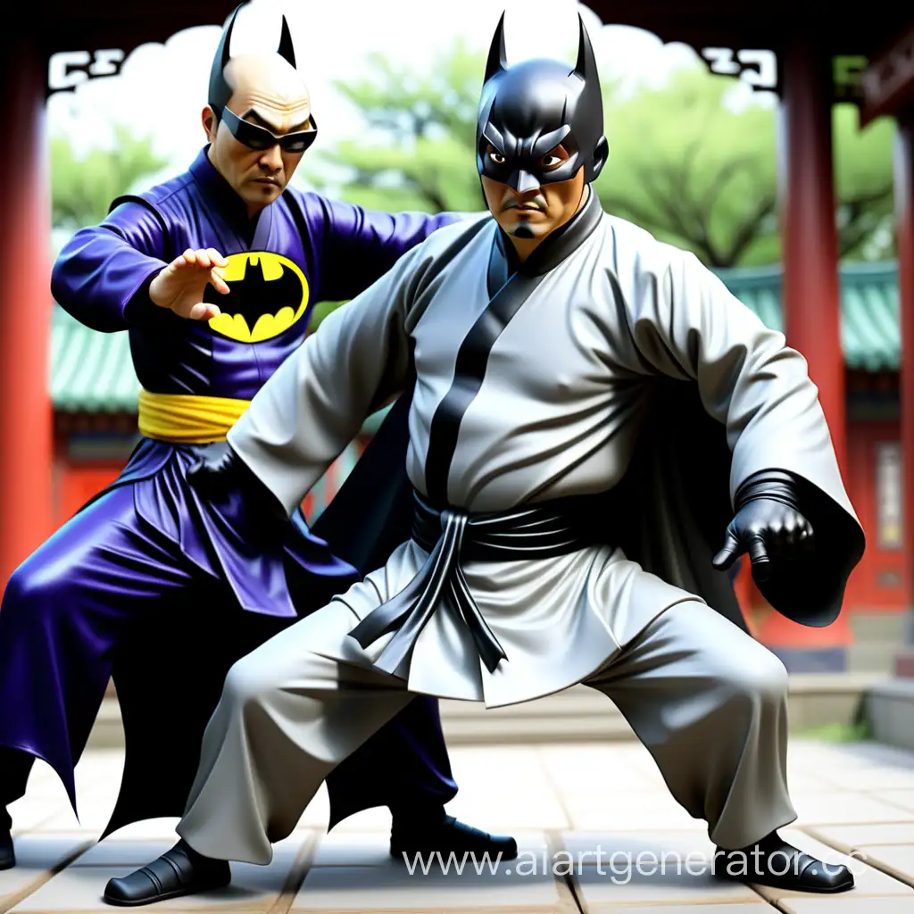 Master Shi Fu teaches Batman kung fu