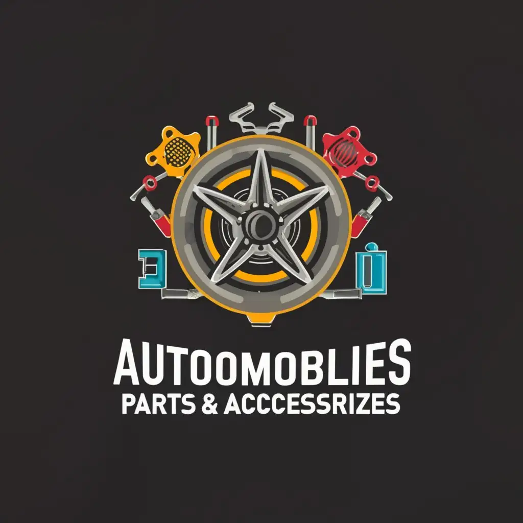 a logo design,with the text "Automobiles Parts & Accessories", main symbol:Automobiles Parts & Accessories,Moderate,clear background