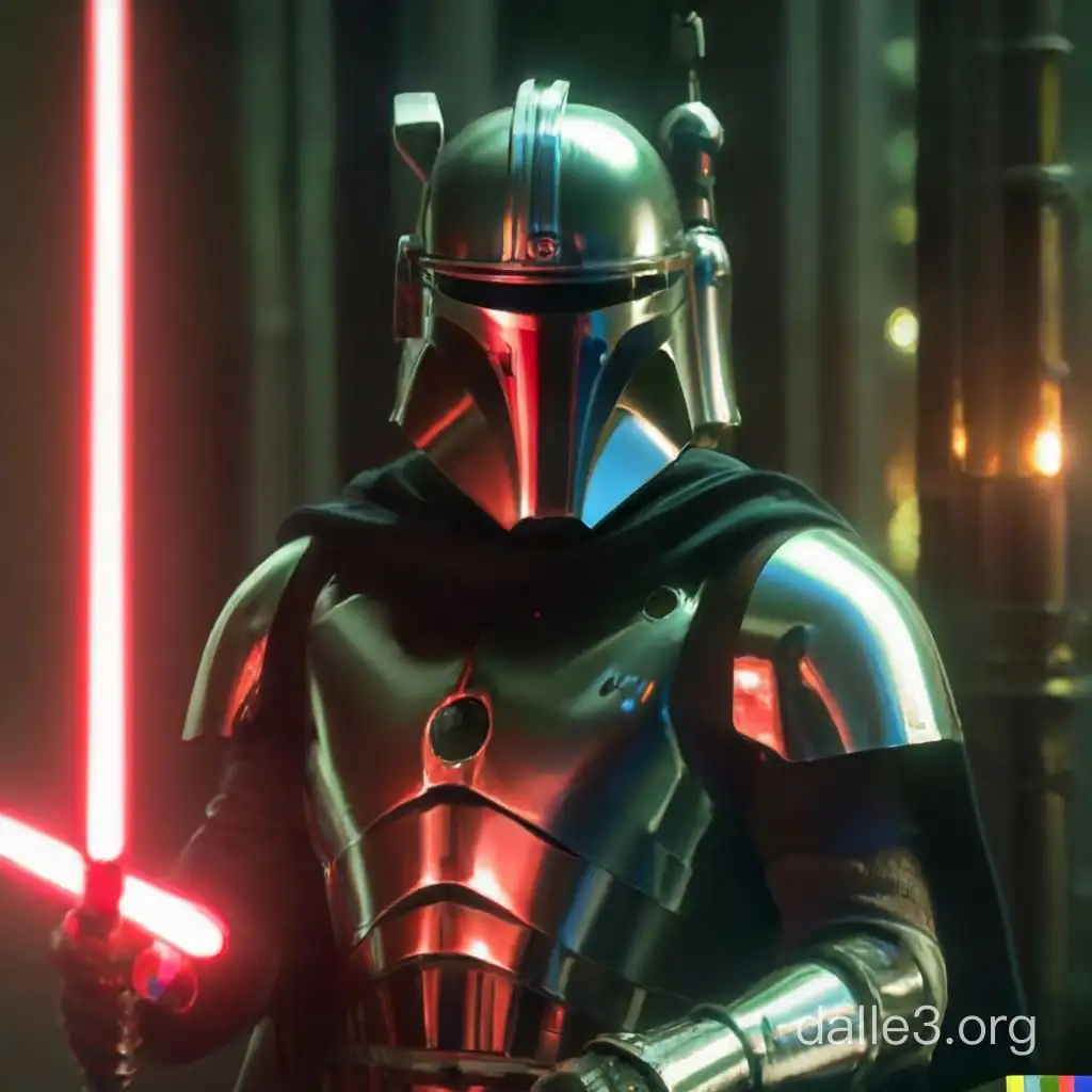 take this photo and make an image of this person in a suit of armor with a lightsaber Screen Shot 2024-02-10 at 4.59.06 PM