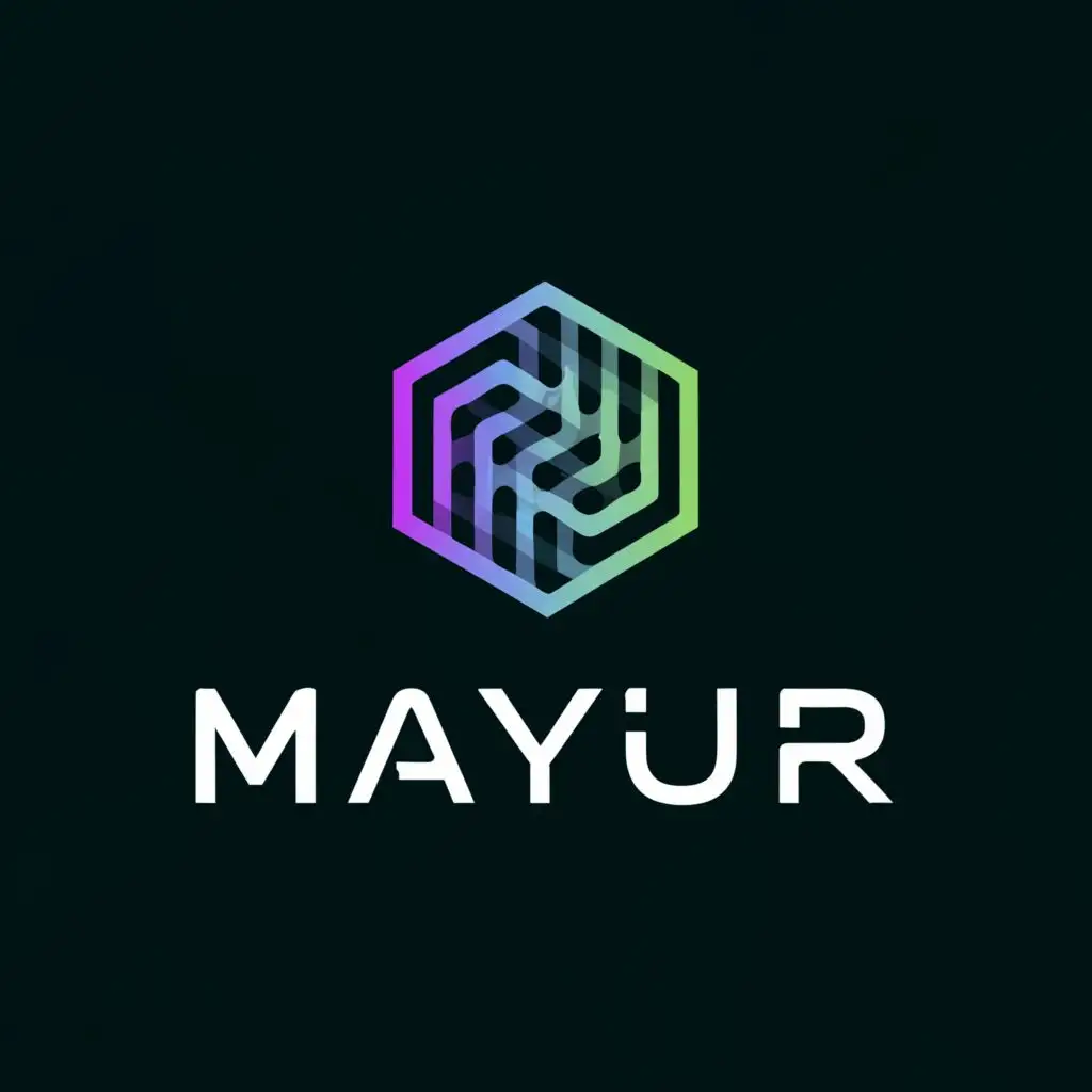 a logo design,with the text "MAYUR", main symbol:futuristic type logo, professional, minimal font style,Moderate,clear background