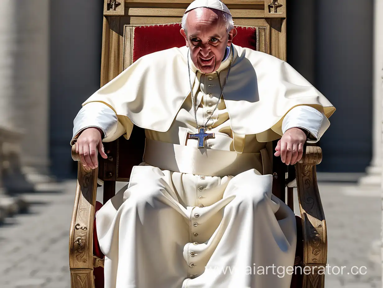 Pope-in-Traditional-Ceremonial-Attire-Praying-in-St-Peters-Basilica