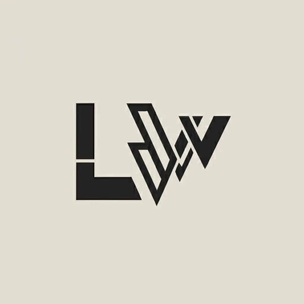 a logo design,with the text "LW", main symbol:None,Minimalistic,be used in Internet industry,clear background