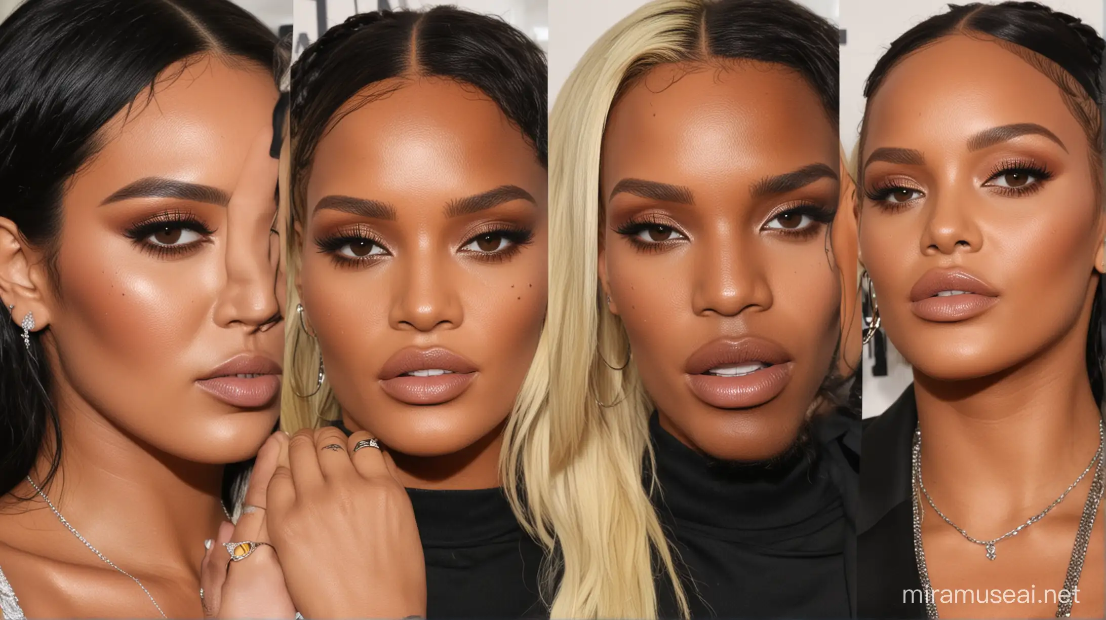 generate a youtube thumbnail for this story: Kim K GONE MAD After Rihanna ALLEGES That Kim is Trying To Hook Up With A$AP Rocky