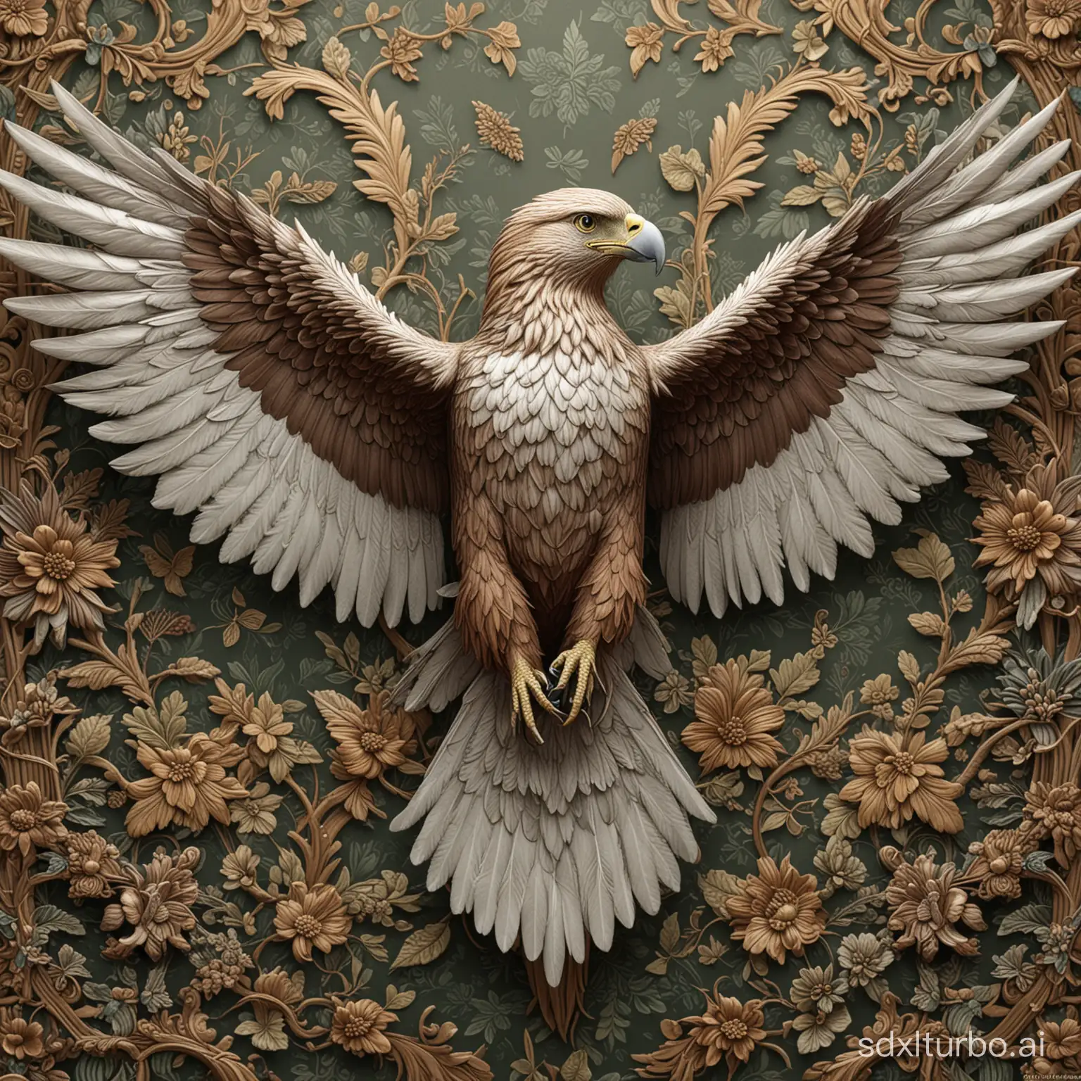 Intricate-Illustration-of-an-Empty-Argentine-Eagle-in-Johanna-Rupprecht-Style