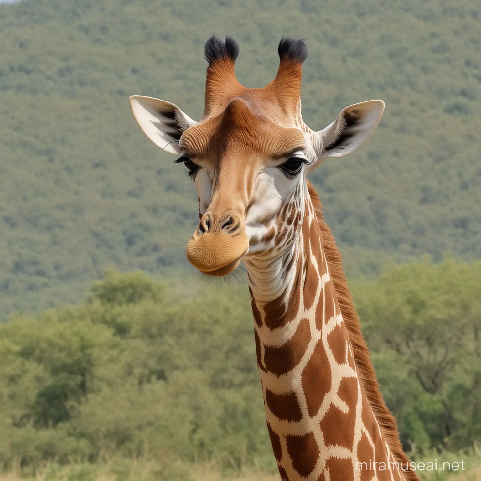 Graceful Giraffe in African Savanna