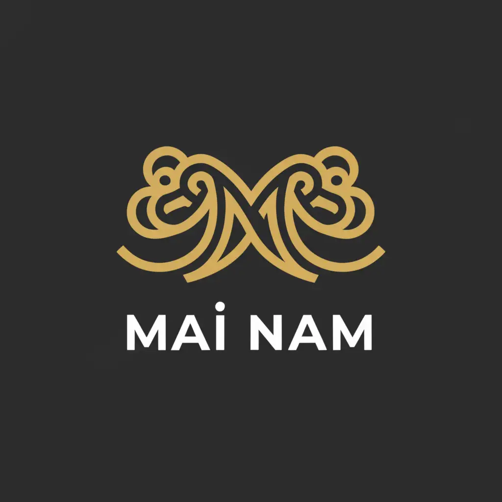 a logo design,with the text "Mai Nam", main symbol:Picture still monkeys,Moderate,clear background
