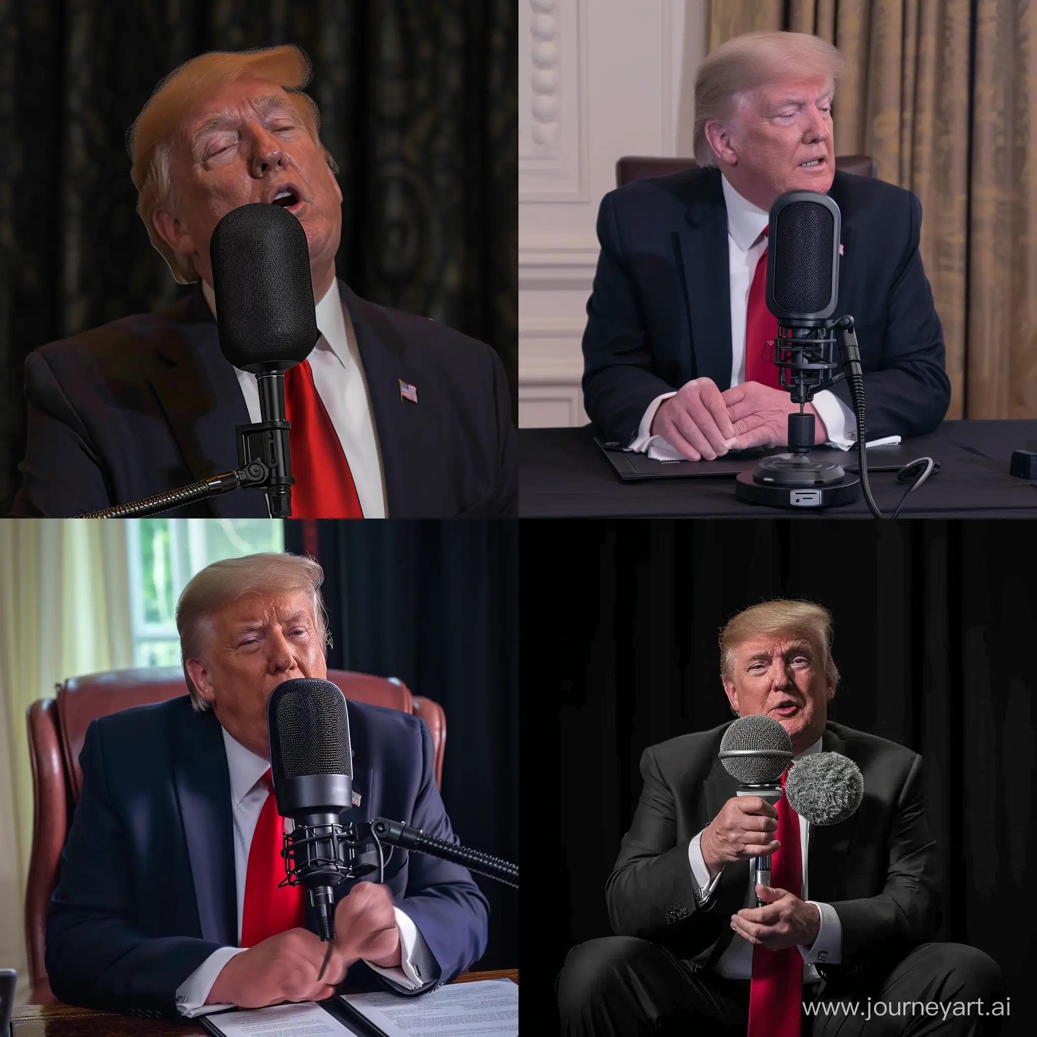 The president doing asmr into a 3dio microphone --v 6