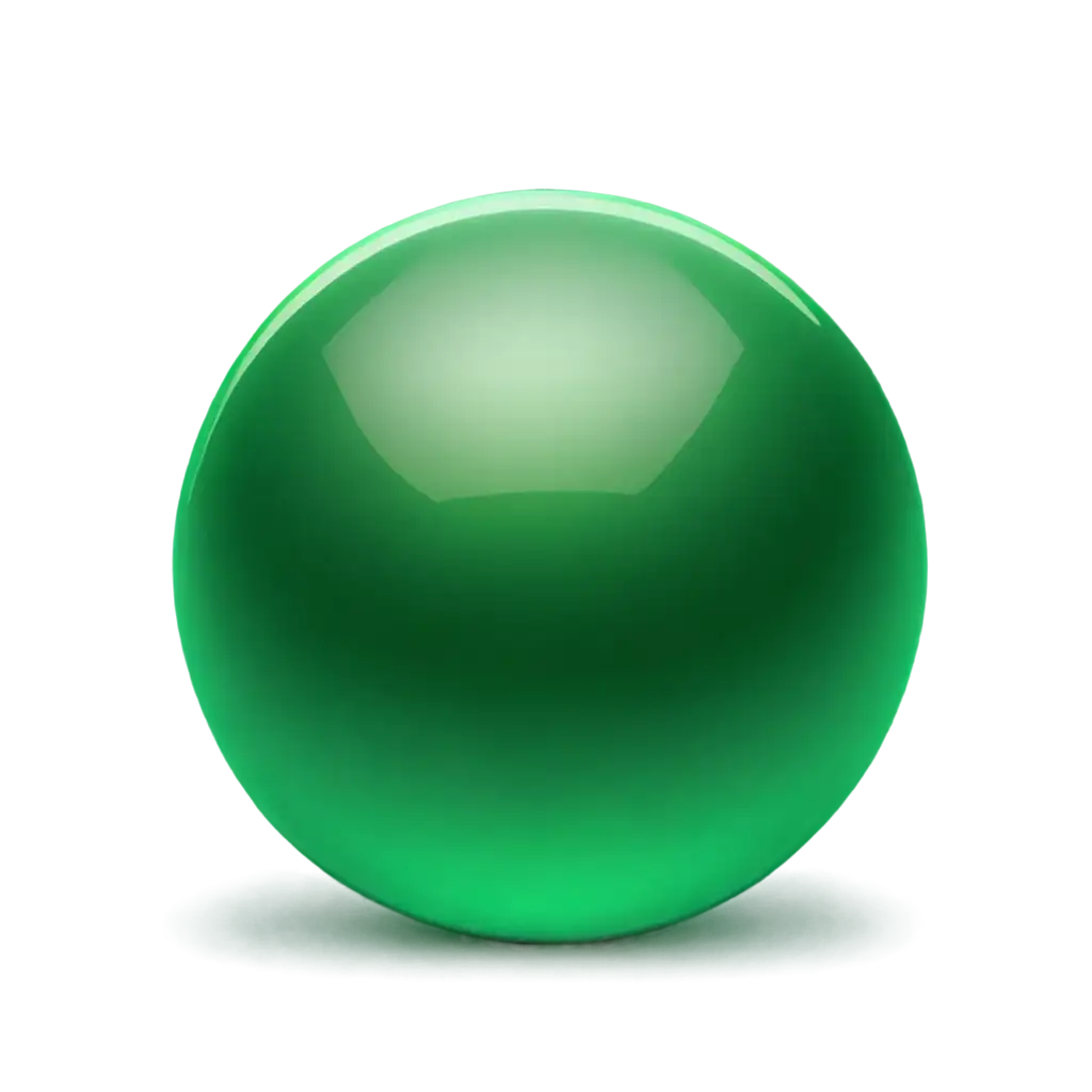zöld áttetsző gömb színátmenettel