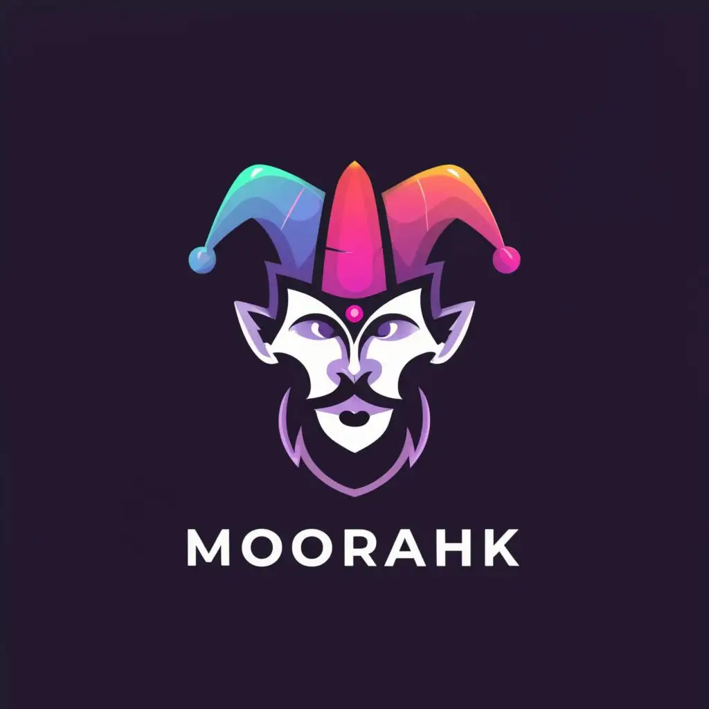 a logo design with white background,with the text "Moorakh", main symbol:fool man face, be used in Religious industry
