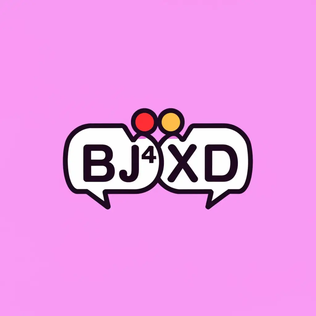 a logo design,with the text "bj4xd", main symbol:Girls Chat Rooms,Moderate,clear background
