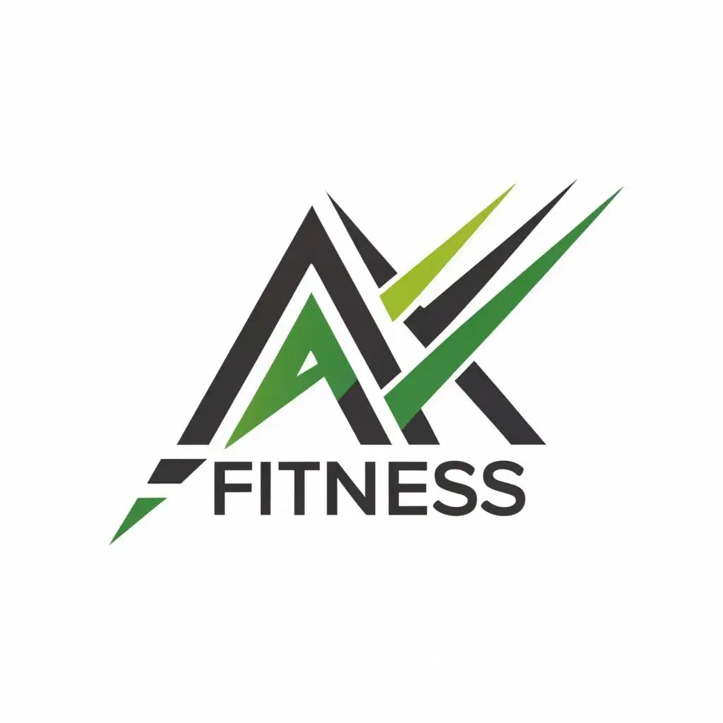 logo, AK, with the text "AK fitness", typography, be used in Real Estate industry