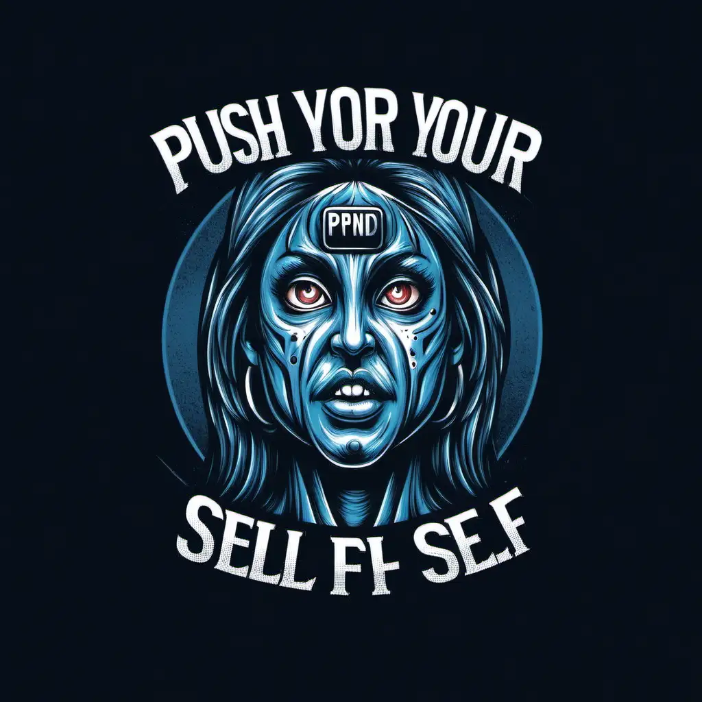Motivational Push Yourself Tshirt Design for Print