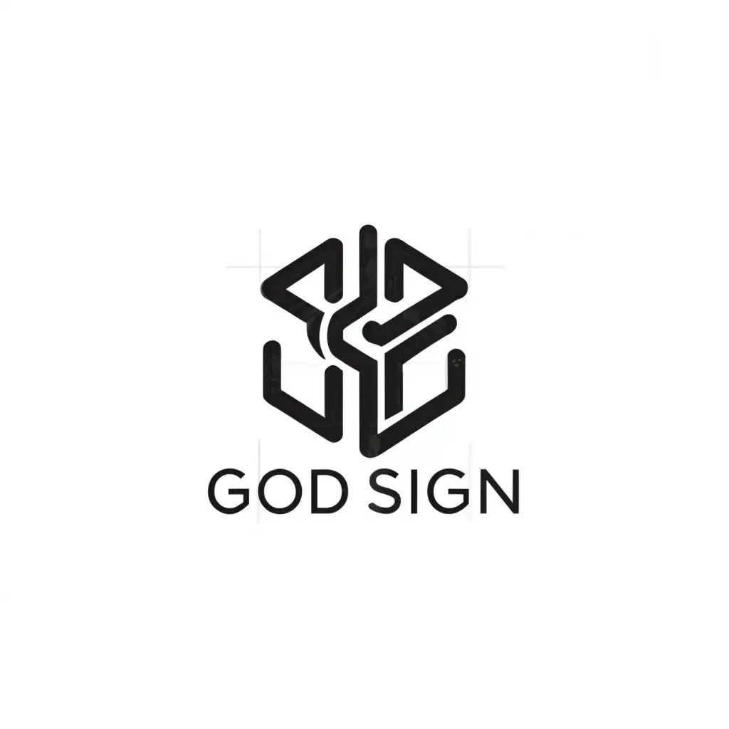 a logo design,with the text "God Sign", main symbol:God,Moderate,clear background