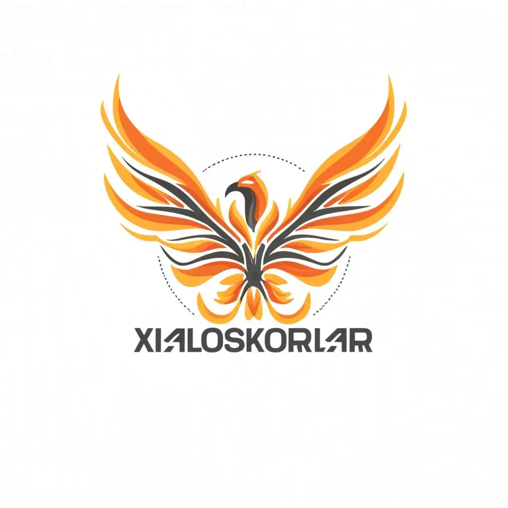 a logo design,with the text 'xaloskorlar', main symbol:phoenix,Moderate, clear background