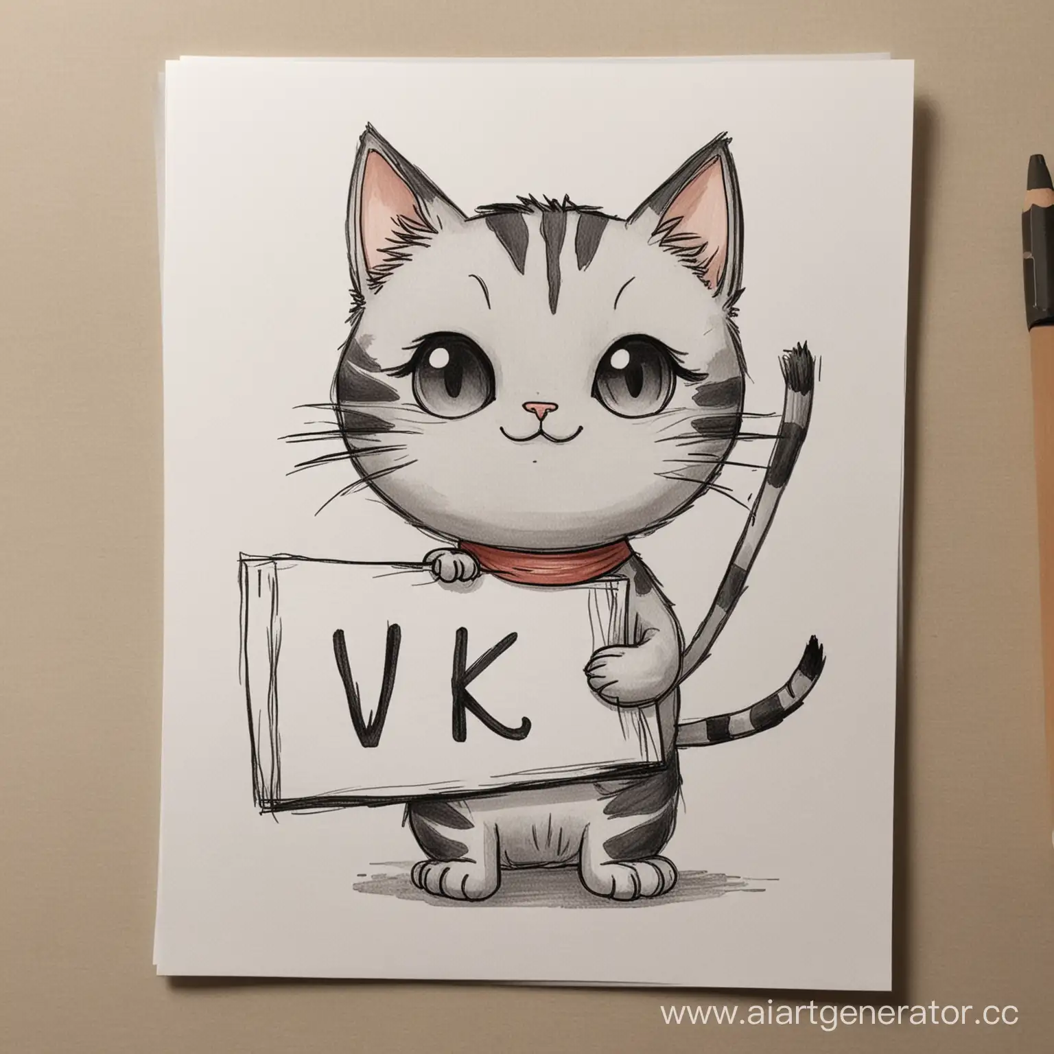 Adorable-Cat-Holding-VK-Sign