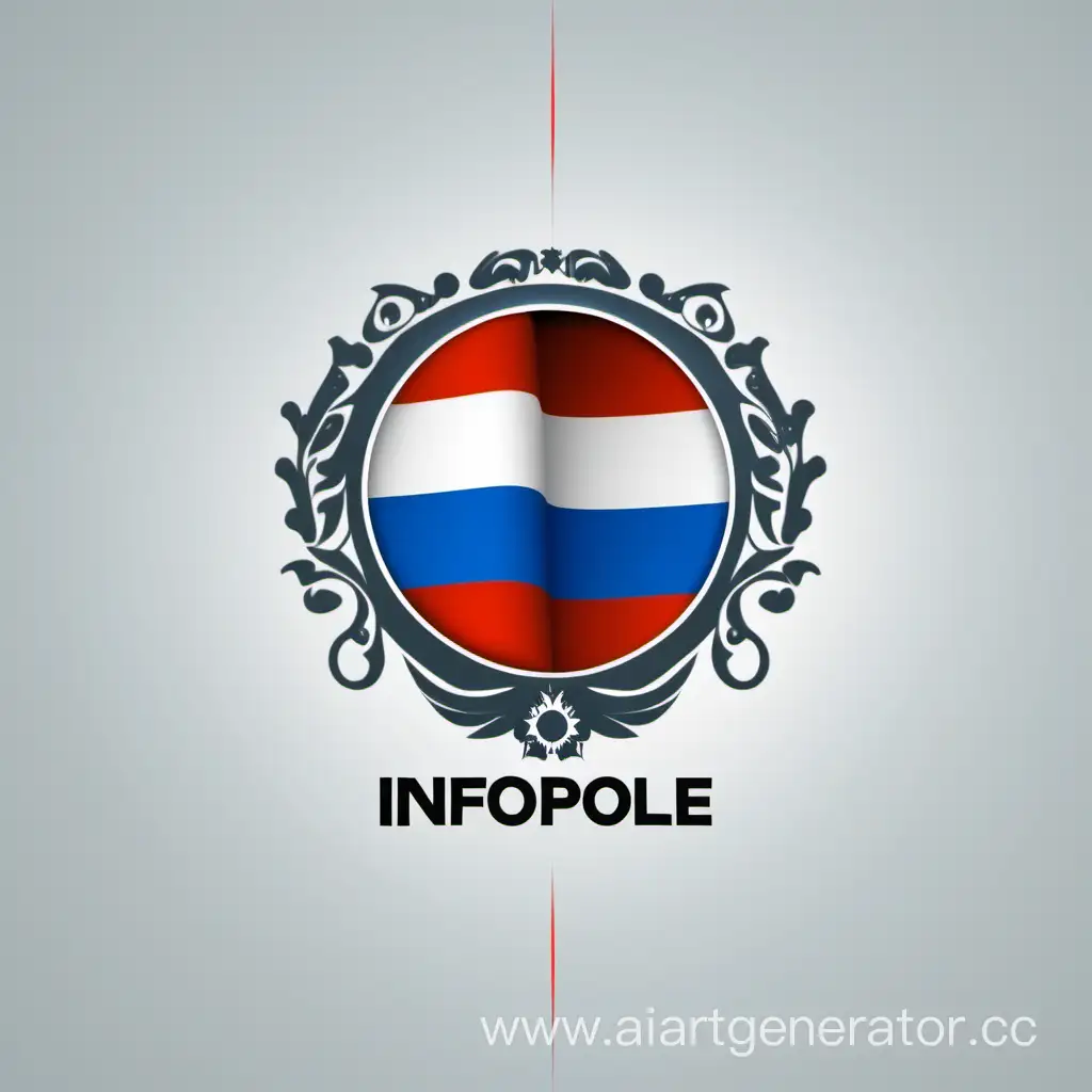 Сгенерируй мне логотип для телеграмм канала под названием "Инфополе Российской Федерации"