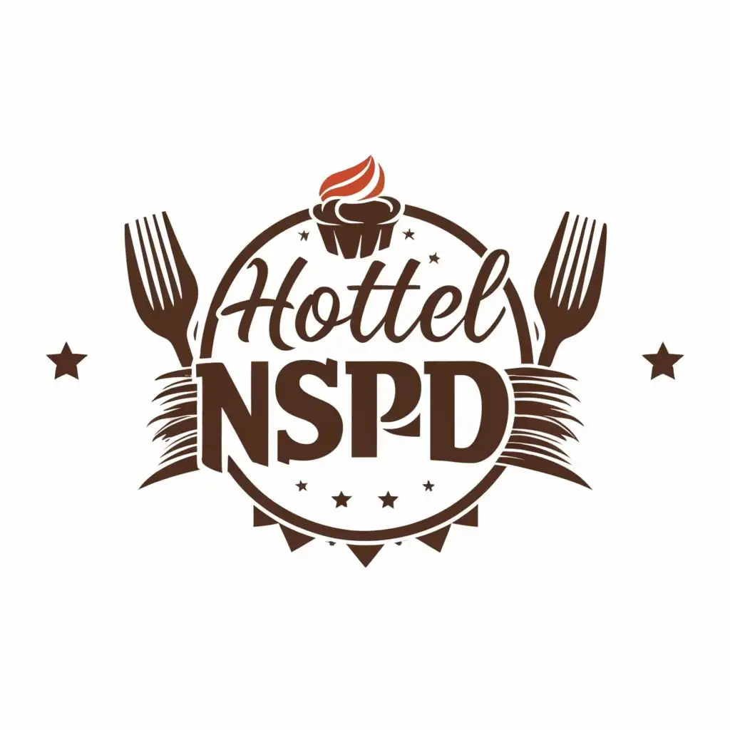 logo, Foods, with the text "HOTEL NSPD", typography, be used in Restaurant industry